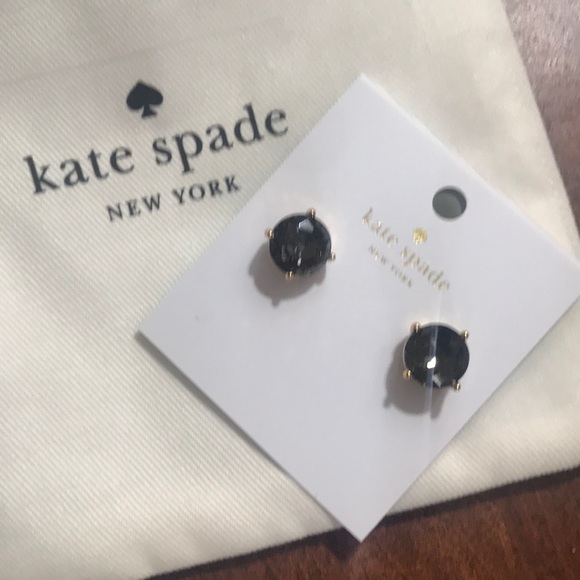 kate spade Jewelry - Kate spade black diamond earrings new